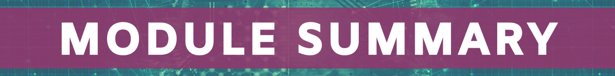 Module Summary banner